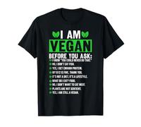 Sono Vegano Prima Che tu Faccia Un Elenco Divertente di Domande fastidiose Maglietta