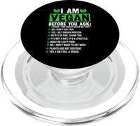 Sono vegano prima che tu faccia un elenco divertente di domande fastidiose PopSockets PopGrip per MagSafe