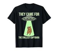 Sono venuti per i più Freddi Dischi Volanti Alieni Capybara Maglietta