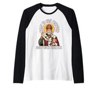 Sono venuto a Dare Regali e Pugno eretici Icona cattolica Maglia con Maniche Raglan