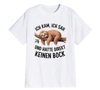 SONO VENUTO, HO VISTO E NON HO AVUTO ALCUN SENSO T-shirt da uomo - Comoda e versatile maglietta estiva da uomo, sportiva per tutti i giorni, 100% cotone 190 g/m² L,M,S,XL,XXL,XXXLAnimale,Lettere,sloga