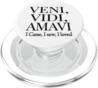 Sono venuto, ho visto, ho amato Veni, Vidi, Amavi Black PopSockets PopGrip per MagSafe