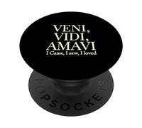Sono venuto, ho visto, ho amato | Veni, Vidi, Amavi White PopSockets PopGrip Adesivo