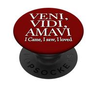 Sono venuto, ho visto, ho amato Veni, Vidi, Amavi White PopSockets PopGrip Adesivo