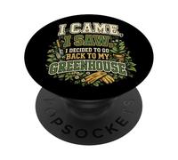 Sono venuto Ho visto ho deciso di tornare nel mio cortile della serra PopSockets PopGrip Adesivo