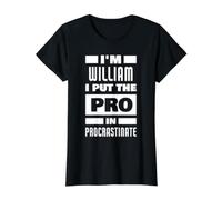 Sono William dicendo Un Buffo Nome William Maglietta con Stampa Grafica Economica, Donna, Nero, L