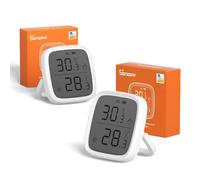Sonoff 2Pezzi Termometro Igrometro Ambiente Interno, Zigbee Igrometro Umidità Casa con LCD, Compatibile con Alexa/Google Home, Portable Misuratore di Temperatura Umidità con Memorizzazione dei Dati