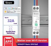 SONOFF BASIC-1GSP Basic DIN Rail Versione Matter Over WiFi, Carico 32A, Monitoraggio Energetico, Compatibile con Apple Home