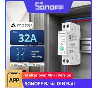 SONOFF Basic DIN Rail (BASIC-1GSP) - Interruttore intelligente WiFi per guida a bordo, controllo Smart Home, 32 A per scatola di fusibili, compatibile con Alexa Google Home Assistant