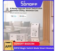 Interruttore intelligente SONOFF BASICR4 2.4GWiFi DIY, 10A/2400W, modalità di controllo intelligente, protezione da surriscaldamento, può essere utilizzato con Alexa e Google Home