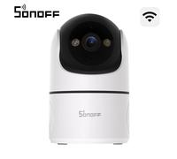 SONOFF Indoor Cam PT2, Telecamera Sicurezza WiFi Pan-Tilt 1080P, Visione 360°, Rilevamento Movimento/AI, Audio Bidirezionale, Notturna, Privacy, Cloud/SD, Compatibile Alexa e Google
