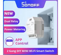 SONOFF DUAL R3 2 Gang Modulo Relè Doppio FAI DA TE Wi-Fi MINI Smart Switch Controllo di Misurazione della Potenza tramite eWeLink Alexa Google Smart Home
