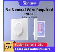 SONOFF E1GSL Custodia per interruttore a parete Nessun cavo neutro richiesto Custodia per installazione clip-on in materiale PC ultrasottile per ZBMINIL2