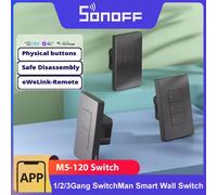 SONOFF M5-120 US SwitchMan Smart WiFi Interruttore da parete 1/2/3 Gang Meccanica Interruttore a pulsante APP Controllo vocale tramite e-WeLink Alexa Google