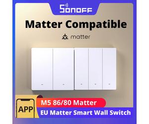 SONOFF M5 EU Matter Smart Wall Switch ESP32 bidirezionale eWeLink Smart Scene Controllo vocale Funziona con Alexa Google Apple Home Alice