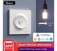 SONOFF MINI-DIM-E Matter Over WiFi Dimmer Interruttore da parete Fusion Series Orb-DIM Esperienza di attenuazione liscia adattabile Matter Ecosistema