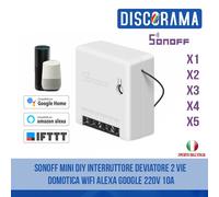 SONOFF MINI DIY INTERRUTTORE DEVIATORE 2 VIE DOMOTICA WIFI ALEXA GOOGLE 220V 10A