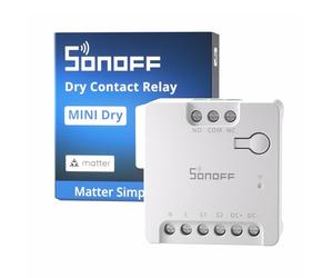 SONOFF MINI Dry - Interruttore Intelligente WiFi 2.4G, Compatibile con Protocollo Matter, Funziona con Alexa e Google Home