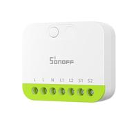 SONOFF MINI DUO（Matter su WiFi） Interruttore Intelligente WiFi a 2 Canali, Abilitato Matter, Carico Totale 16A, Compatto per Scatole Standard, Controllo Remoto e Automatizzato