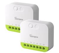 SONOFF Mini Duo Zigbee - Interruttore intelligente a 2 canali, Zigbee 3.0, carico totale 16A, telecomando tramite hub Zigbee, conduttore neutro, compatibile con Alexa/Google, confezione da 2