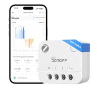SONOFF MINI-ZB1GP, MINI PM, Zigbee 3.0, Misuratore di energia intelligente, Hub Zigbee richiesto, Conduttore neutro richiesto, Misurazione della corrente, Compatibile con Home Assistant, 16A