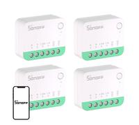 SONOFF Matter Interruttore intelligente, mini modulo Wifi fai-da-te, supporto Alexa, Google Home, 4 PACK, nessun cavo richiesto