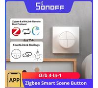 SONOFF Orb Pulsante scena intelligente Zigbee 4 in 1 Design magnetico diviso Zigbee e eWeLink-Dual protocollo remoto Azioni di attivazione multiple