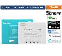 SONOFF POWR3 INTERRUTTORE CONTATORE ENERGIA WI-FI 433MHZ GESTIBILE DA SMARTPHONE