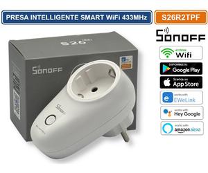SONOFF S26R2TPF PRESA INTELLIGENTE SMART WIFI 433MHZ GESTIBILE DA SMARTPHONE