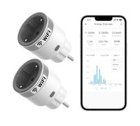 SONOFF S60TPF Presa Smart WiFi 16A 4000W, 2 Pezzi, con Timer, Monitoraggio dei Consumi e Protezione da Sovraccarico, Controllo Vocale, Compatibile con Alexa e Google Home