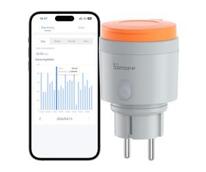 SONOFF S61s Outdoor (Schuko) - Spina intelligente da esterno, IP44, compatibile con Matter, Wi-Fi 2,4 GHz, 16 A, 3840 W, monitoraggio energetico, funziona con Alexa, Google Home, Home Assistant