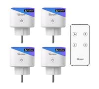 SONOFF S61s Presa Smart WiFi Matter, 4 Pack con Telecomando, Monitoraggio Consumi e Calcolo Costi Energia, compatibile con Alexa, Apple HomeKit, Google Home e Home Assistant, Protezione Sovraccarico