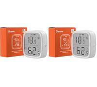 SONOFF SNZB-02D Mini sensore di temperatura e umidità ZigBee, termometro igrometro per interni, display LCD, compatibile con Alexa/Google Home (Confezione da 2)