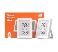 SONOFF SNZB-02DR2 AirGuard TH, sensore Zigbee intelligente per temperatura e umidità, LCD da 3,6", monitoraggio tramite app con grafici, notifiche di avviso, visualizzazione remota dei dati, 2-Pack