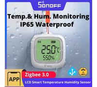 SONOFF SNZB-02WD Zigbee LCD Sensore intelligente di umidità della temperatura IP65 Impermeabile per bagno Serra esterna tramite ZBBridge-P