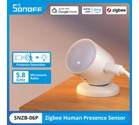 SONOFF SNZB-06P Zigbee 3.0 Sensore di presenza umana Smart Home Rilevamento della luce Radar a microonde Funziona con eWeLink Alice Alexa Google