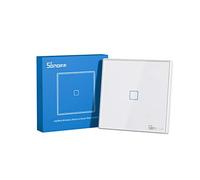 SONOFF T2EU1C-RF Pulsante 86 Tipo Pannello a parete Telecomando RF wireless 433 MHz appiccicoso, Controllo a due vie,nessun cablaggio richiesto, batteria necessaria (non inclusa), 1 gruppo