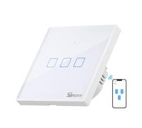 SONOFF T2EU3C-TX Interruttore Intelligente Luce Controllo RF Wireless WiFi da Muro, Interruttore a 2 Canali per Soluzioni di Automazione della Casa Intelligente