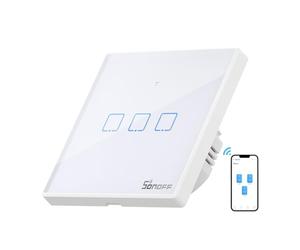 SONOFF T2EU3C-TX Interruttore Intelligente Luce Controllo RF Wireless WiFi da Muro, Interruttore a 2 Canali per Soluzioni di Automazione della Casa Intelligente