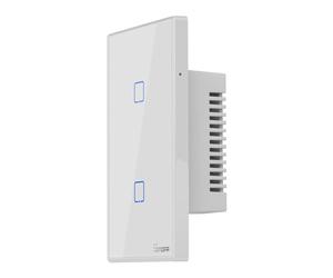 SONOFF T2US2C-TX. Interruttore a parete touch Wifi a 2 tasti con RF per cassette italiane