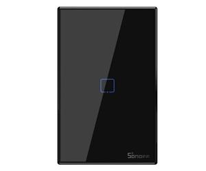 Sonoff T3US1C-TX Interruttore Touch WIFI Rf 1 pulsante nero Alexa Google