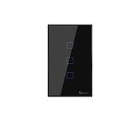 SONOFF T3US3C-TX. Interruttore a parete Nero touch Wifi serie TX US a 3 tasti