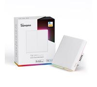 SONOFF T5-2C-86 Interruttore a parete Smart Touch WIFI, telecomando eWeLink, tocco multisensoriale, Smart LED RGB, scocca sostituibile, compatibile con Alexa, Google Home