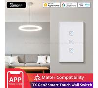 SONOFF T6 120 Matter TX Gen2 US Smart Touch Interruttore a parete Relè di staccare Localizzatore di interruttori notturni regolabili Compatibile con l'ecosistema Apple