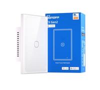 SONOFF TX Gen2 Interruttore Touch Intelligente per Parete: 1 Canale, Pannello Tipo 120, Wi-Fi 2.4GHz, App eWeLink, Compatibile con Matter, Apple Home/Google Home/Amazon Alexa, T6-1C-120M