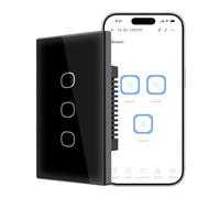 SONOFF TX Gen2 Interruttore Touch Intelligente per Parete: 1 Canali, Pannello Tipo 120, Wi-Fi 2.4GHz, Neutro richiesto, Compatibile con Matter, Apple Home/Google Home/Amazon Alexa, T6-3C-120MB