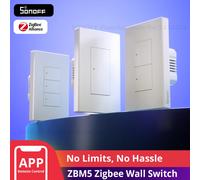 SONOFF ZBM5 SwitchMan Zigbee Smart Wall Switch Supporta nessun cavo neutro e neutro Modalità relè staccabile Funziona con l'assistente domestico