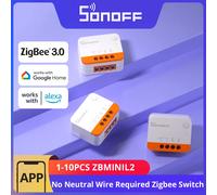 SONOFF Zigbee Smart Switch, nessun conduttore neutro richiesto, funziona con Alexa e Google Home, richiede gateway Zigbee