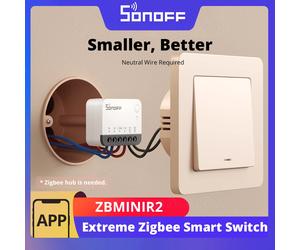 SONOFF ZBMINIR2 Extreme Zigbee Smart Switch Relè di staccare Interruttore esterno Telecomando tramite supporto eWeLink ZBBridge-U Gateway