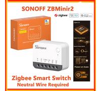 SONOFF ZBMINIR2 Zigbee Smart Switch 2-Way, Interruttore intelligente, controllo APP, Funziona con Alexa, Google Home, Richiede neutrale e Hub Zigbee